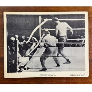 Vintage Jack Dempsey Luis Firpo Boxing Photo September 14 1923 New York